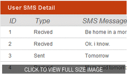 Thumbnail of Android cell phone tracker sms text message.