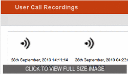 Thumbnail of Android cell phone conversation call recordings.